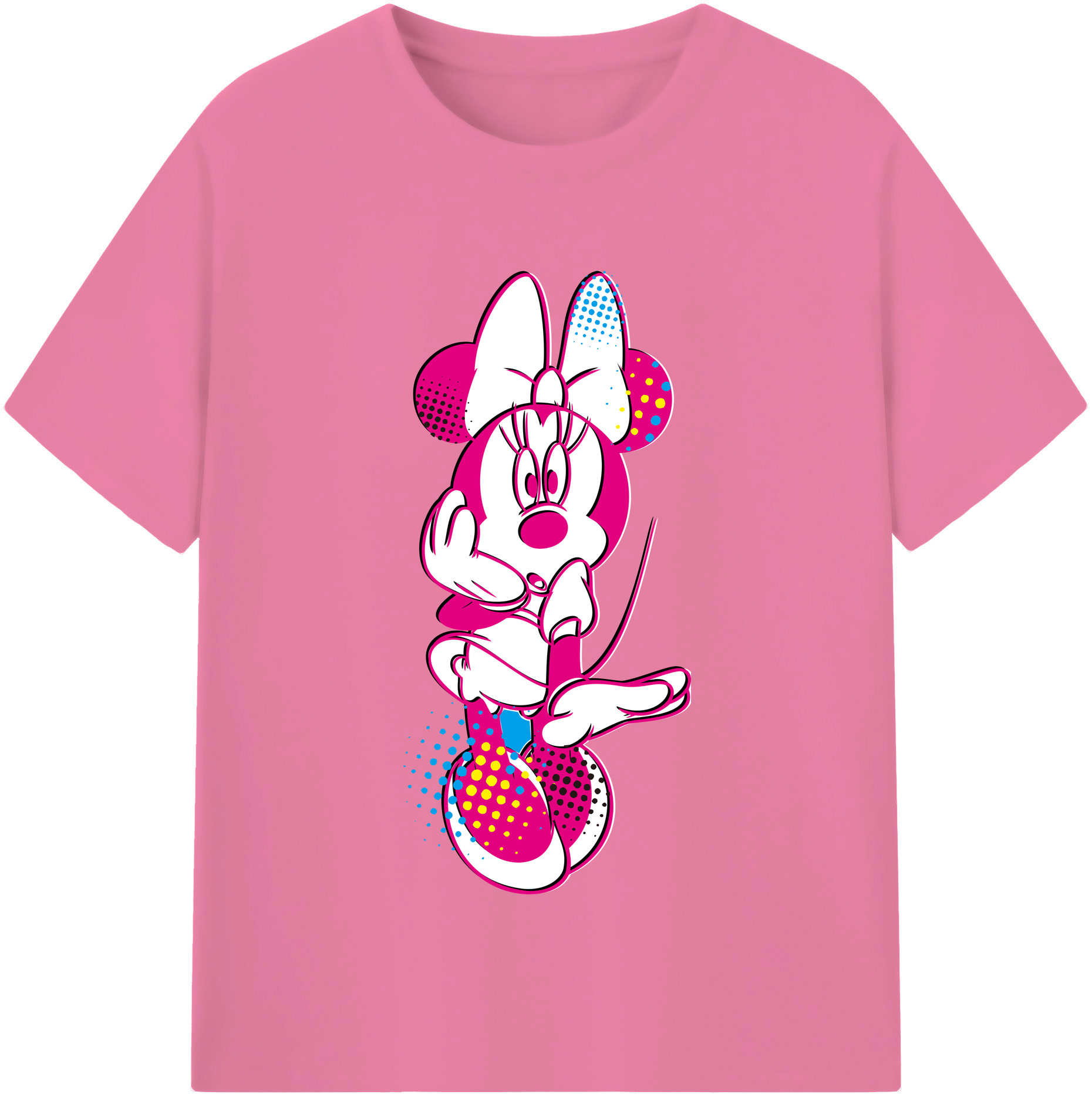 （画像用） ミッキーマウス Mickey Mouse 綿100％半袖Tシャツ（フロントプリント）